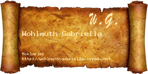 Wohlmuth Gabriella névjegykártya