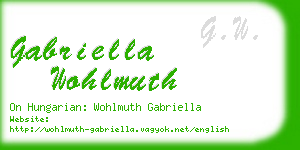 gabriella wohlmuth business card